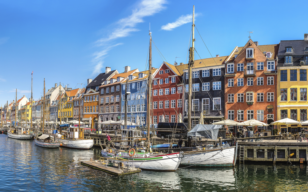 Der bekannte Nyhavn in Kopenhagen, Dänemark
