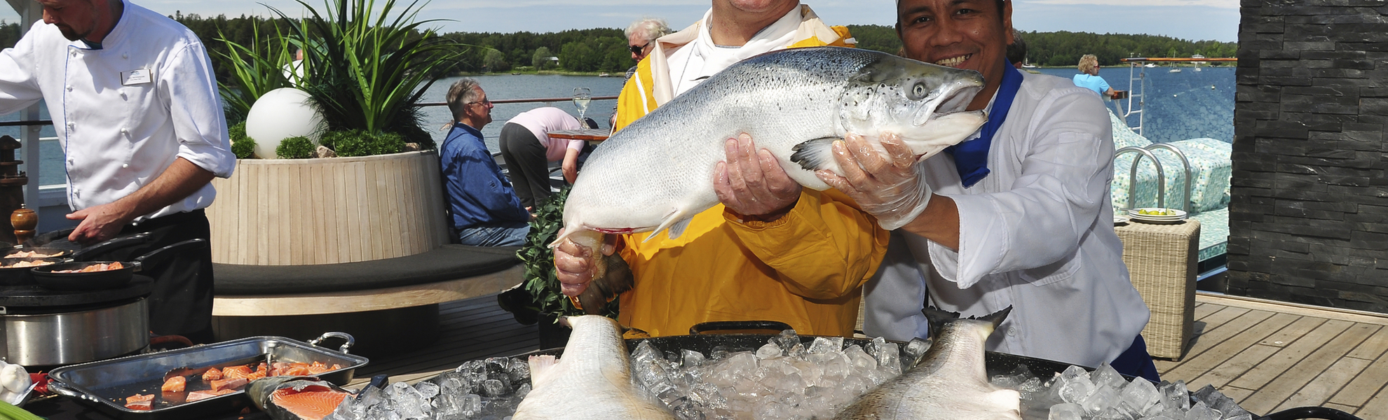 Live Cooking auf dem Lido-Deck der MS Amadea