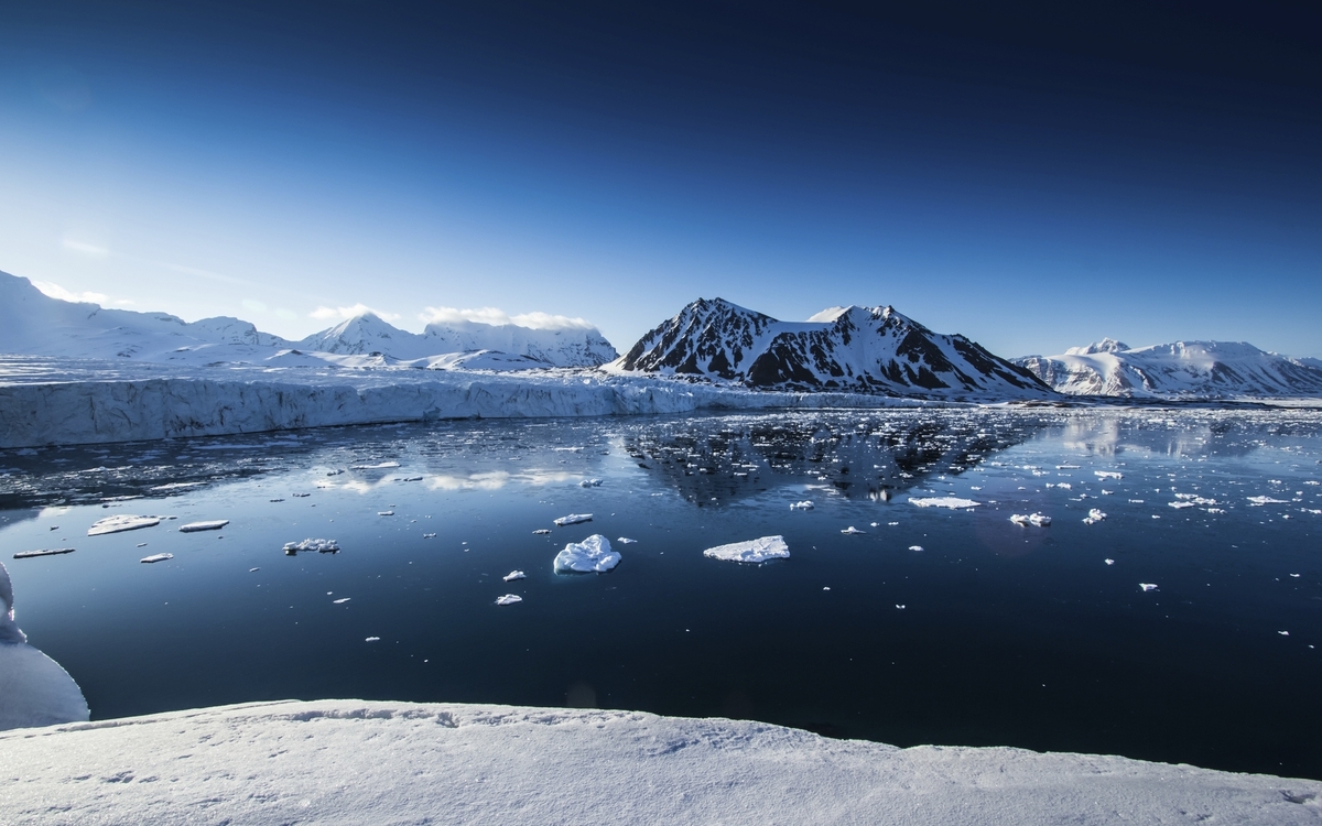 Eislandschaft in Spitzbergen