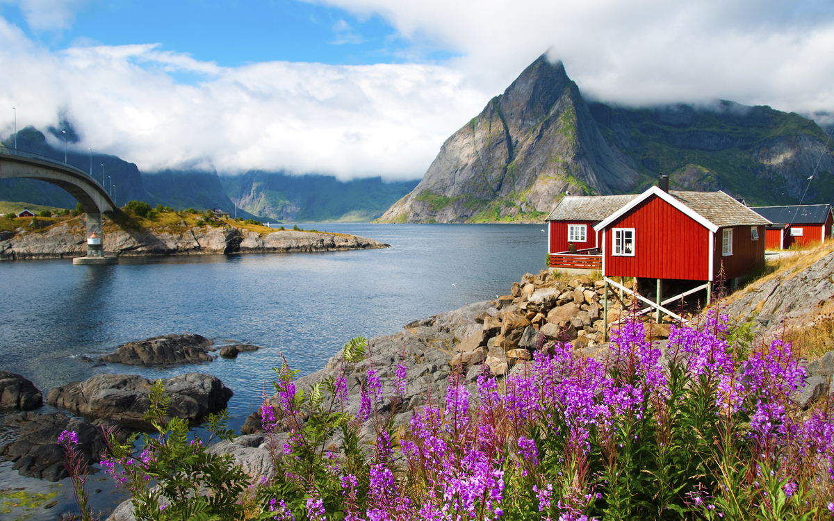 Fischerhaus auf den Lofoten, Norwegen