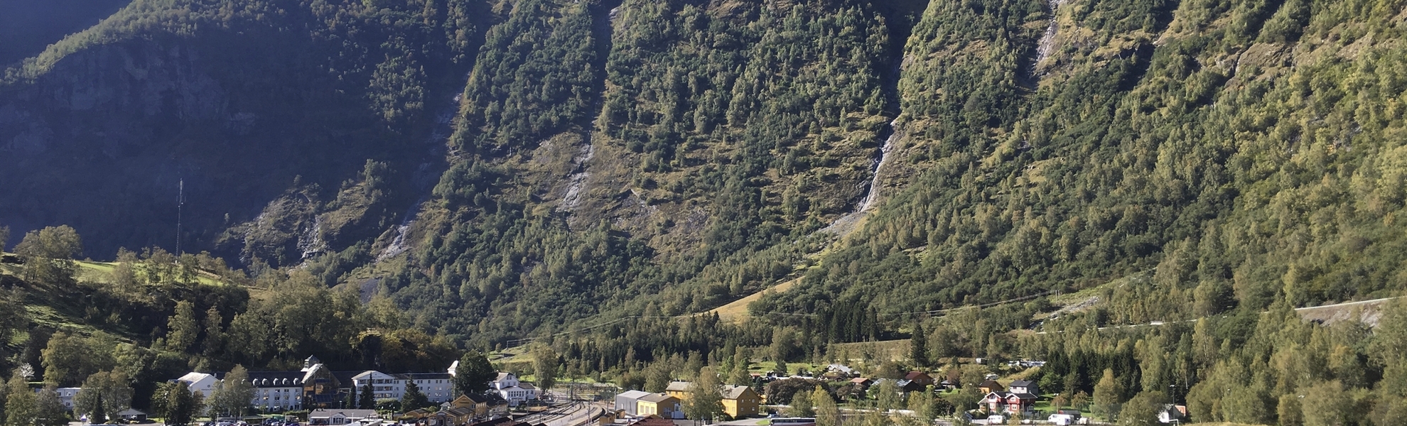Aussicht auf Flåm, Norwegen