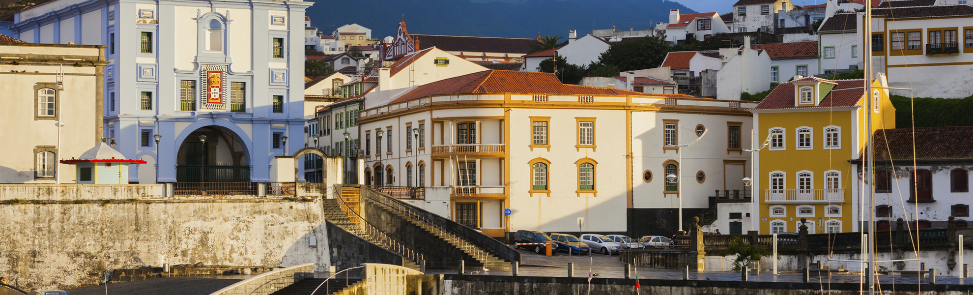 Blick auf die Stadt Angra do Heroismo, Portugal