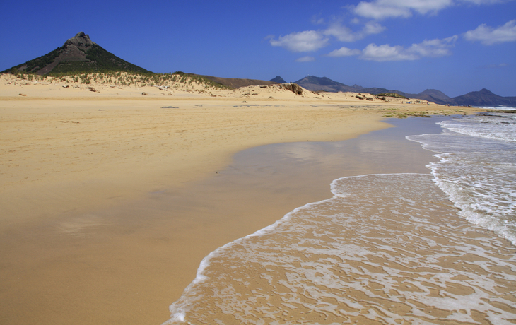 Strand der Insel Porto Santo, Portugal
