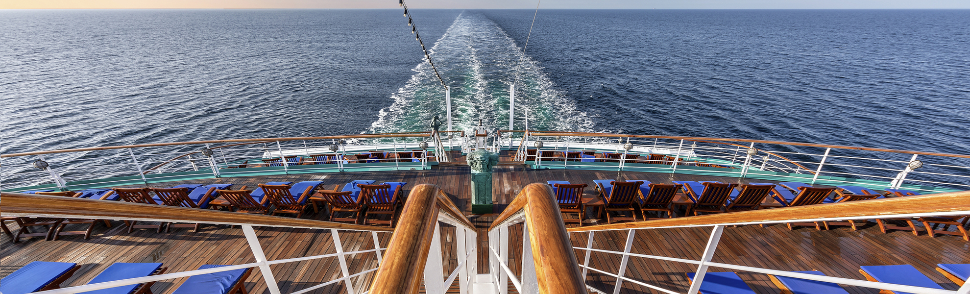 Blick zurück von MS Deutschland