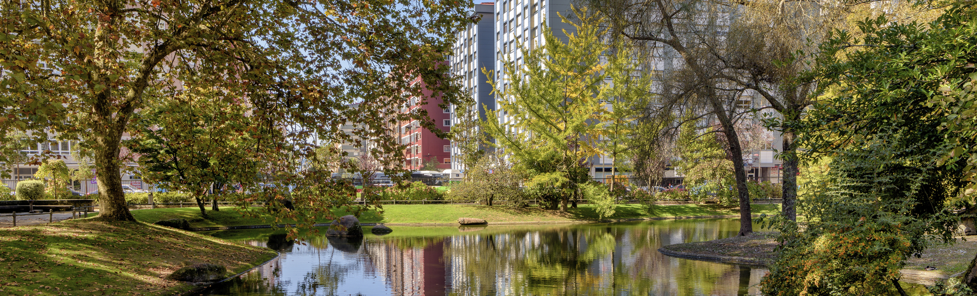 Park in Vigo, Spanien