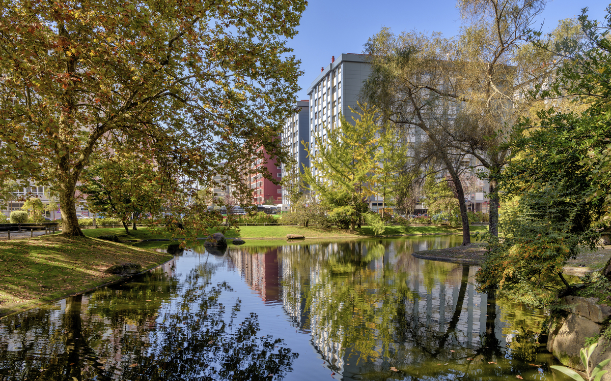 Park in Vigo, Spanien