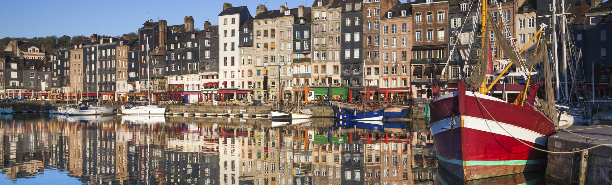 Die Hafenstadt Honfleur in Frankreich