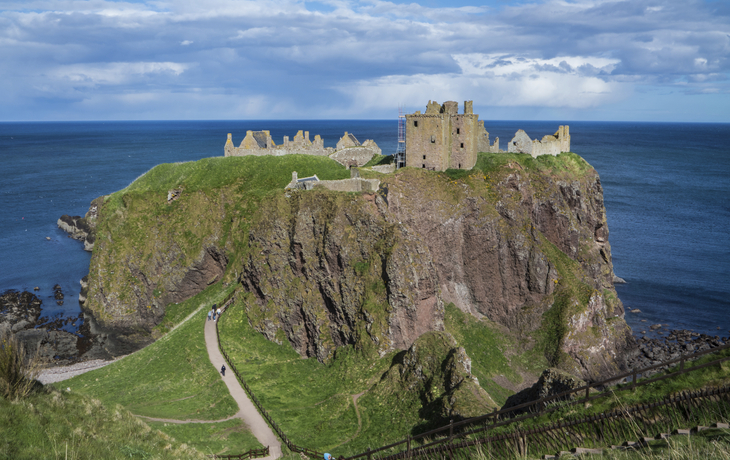 Das Dunnottar Castle an der Küste Schottlands