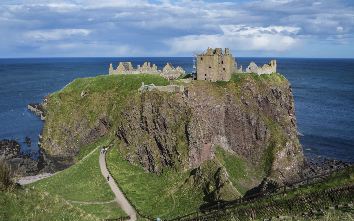 Das Dunnottar Castle an der Küste Schottlands