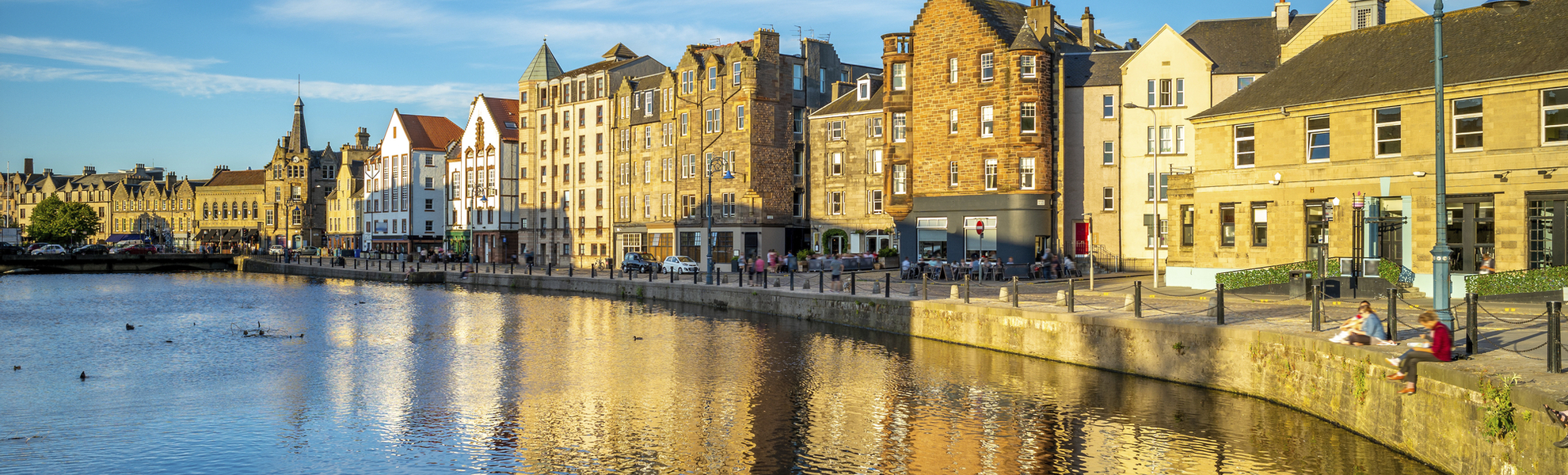 Häuser an der Küste von Leith, Schottland