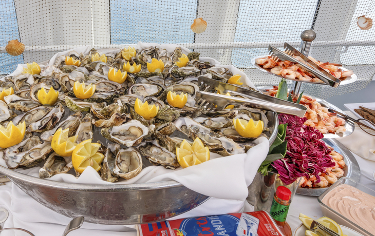 Maritimes Buffet auf der MS Deutschland