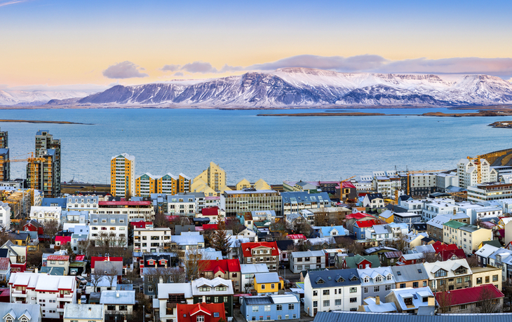 Luftaufname von Reykjavik, Island