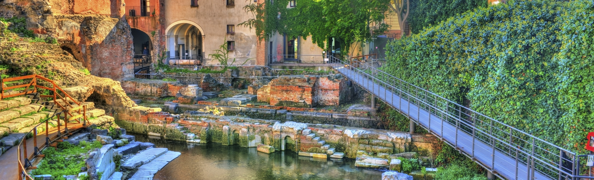 Theaterruinen in Cartania auf Sizilien, Italien