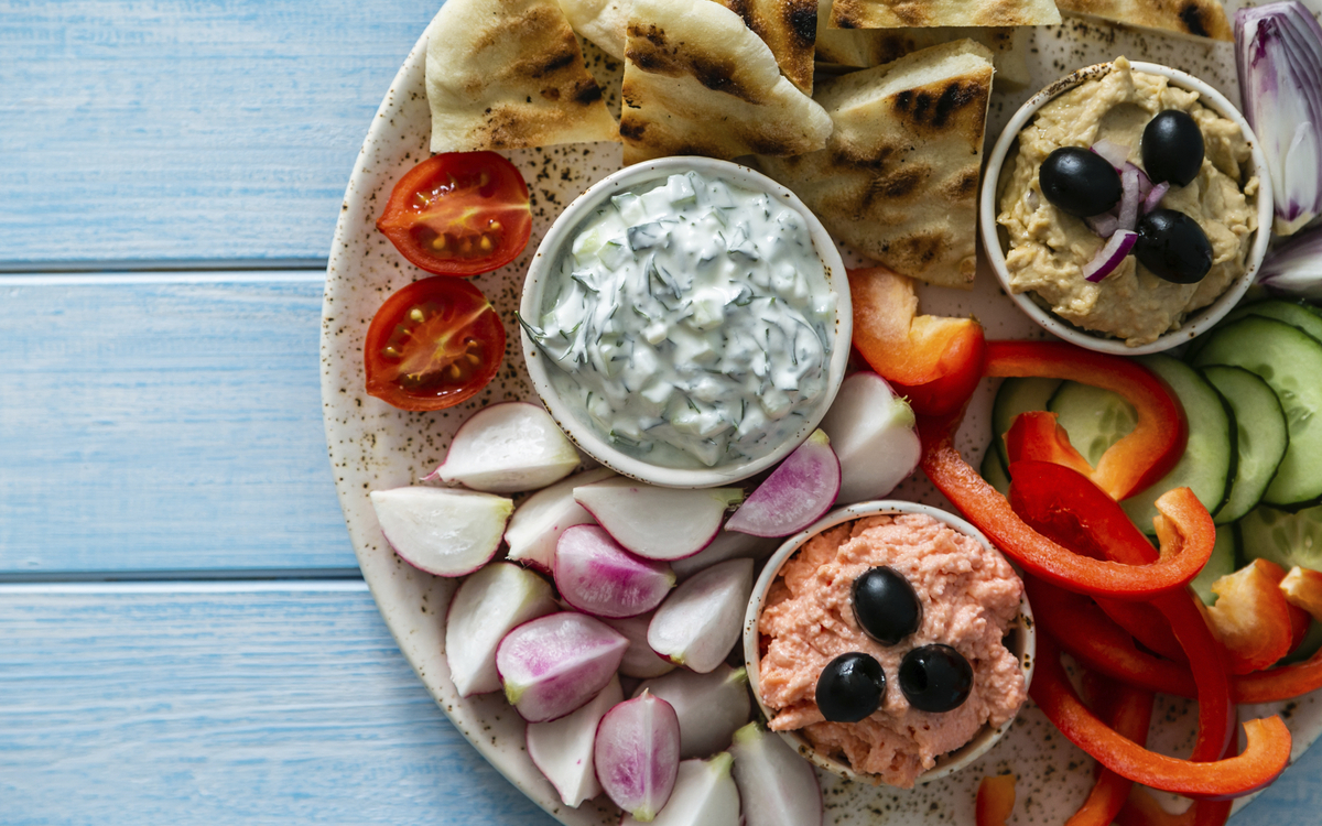 Vorspeisenteller aus Korfu, Griechenland