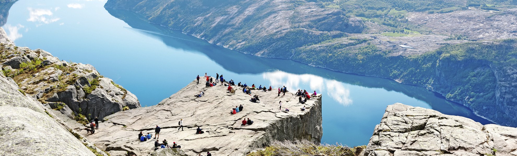Blick vom Preikestolen auf das Lysefjord, Norwegen