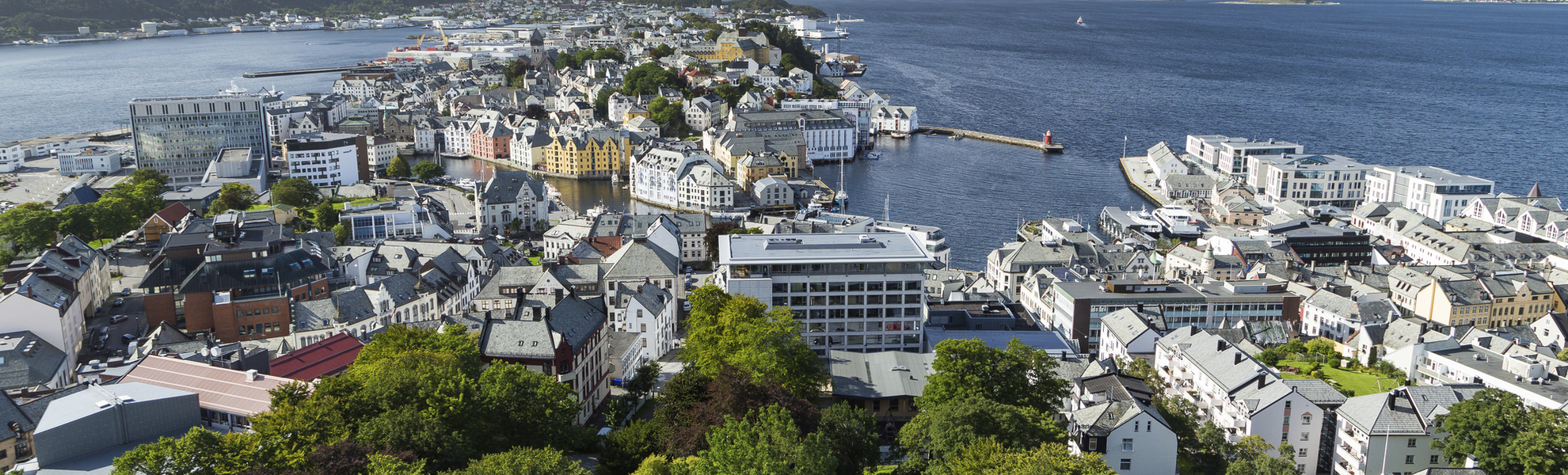 Das Panorama von Alesund, Norwegen