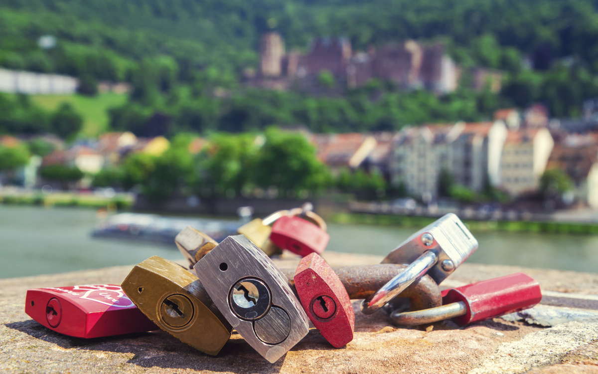Liebesschloessr in Heidelberg, Deutschland