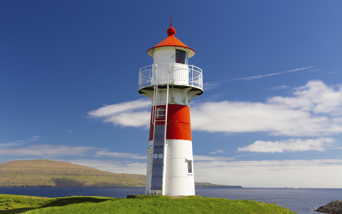 Leuchtturm in Thorshavn, Dänemark