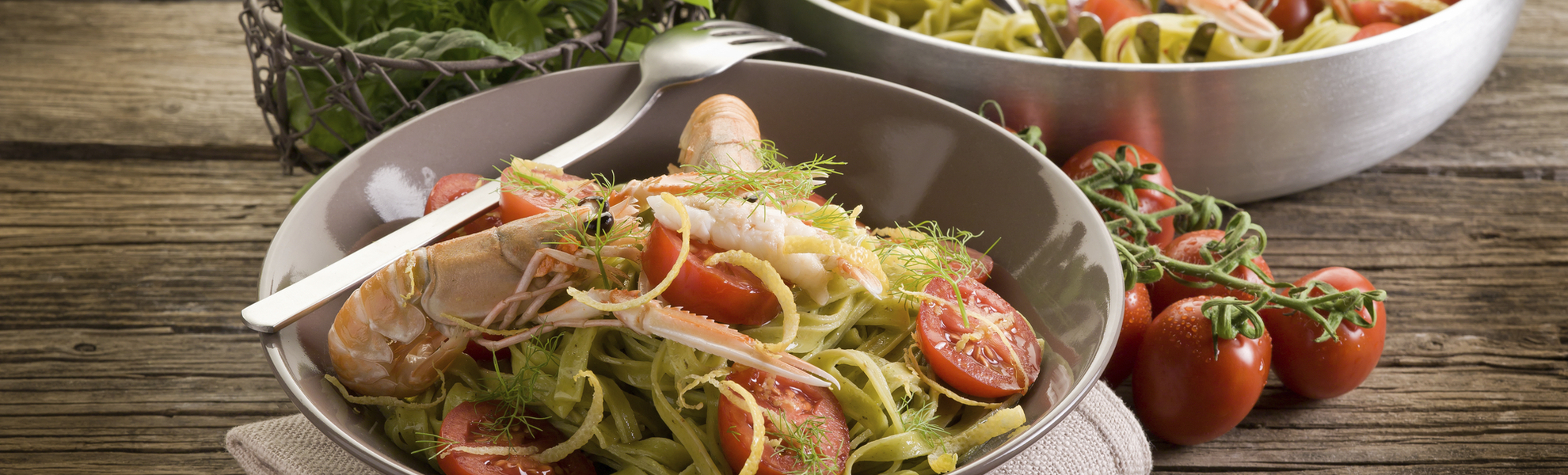 Lachsnudeln aus Norwegen