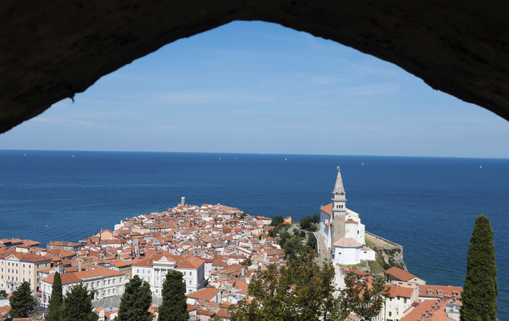 Blick auf die Stadt Koper, Slowenien