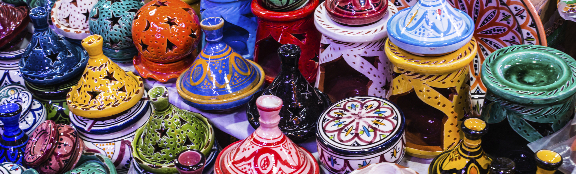 bunte Terinnen Gefaesse, Marokko