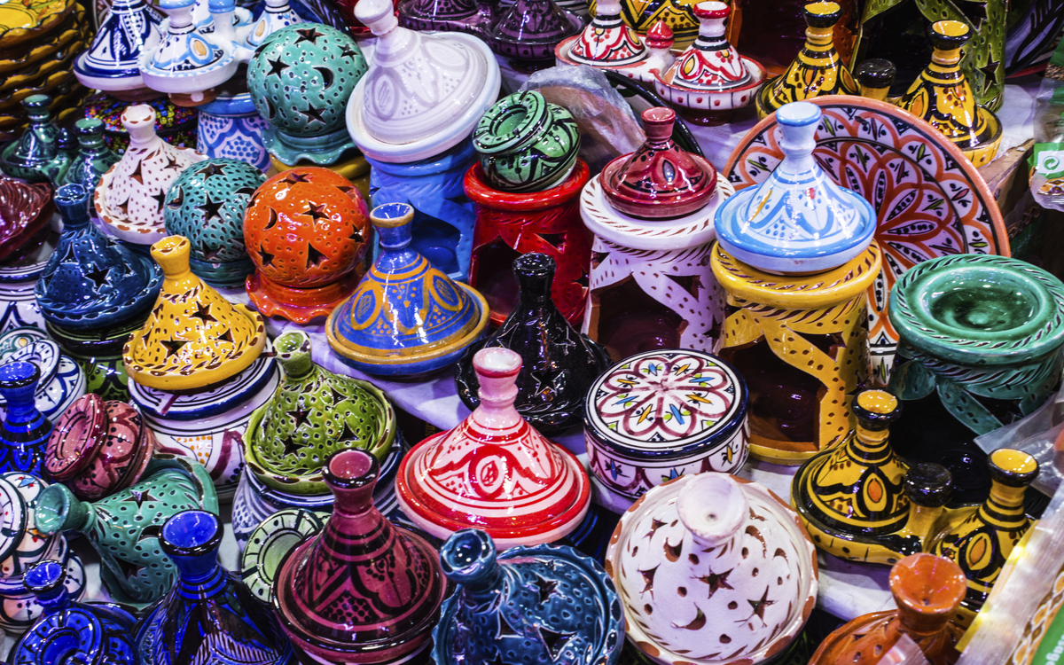 bunte Terinnen Gefaesse, Marokko