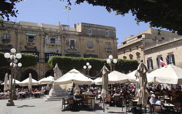 Platz in Valletta, Malta