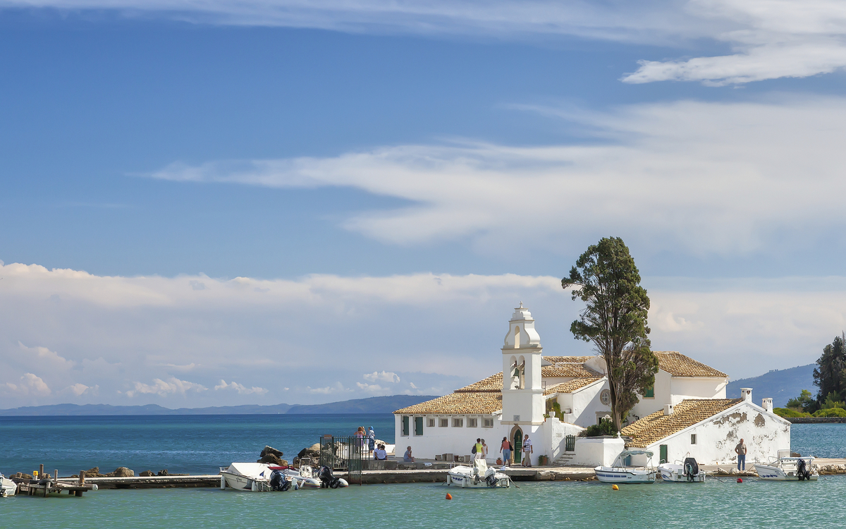 Kloster Panagia auf der Insel Korfu, Griechenland