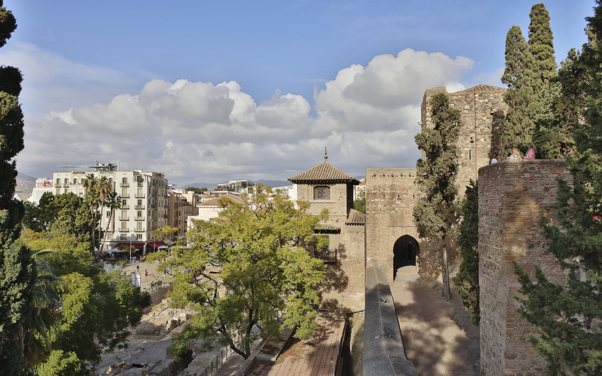 Malaga, Aussicht von der Alcazaba Festung, Spanien