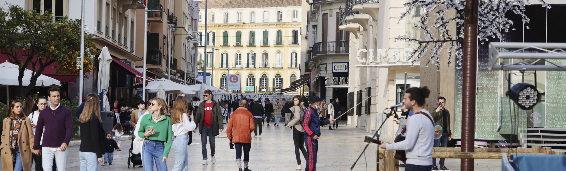 Malaga zur Winterzeit, Spanien