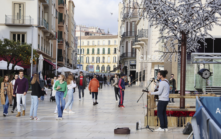 Malaga zur Winterzeit, Spanien