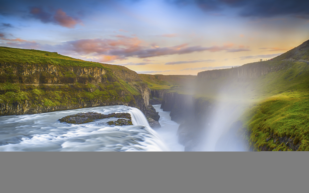 Der Gullfoss Wasserfall, Island