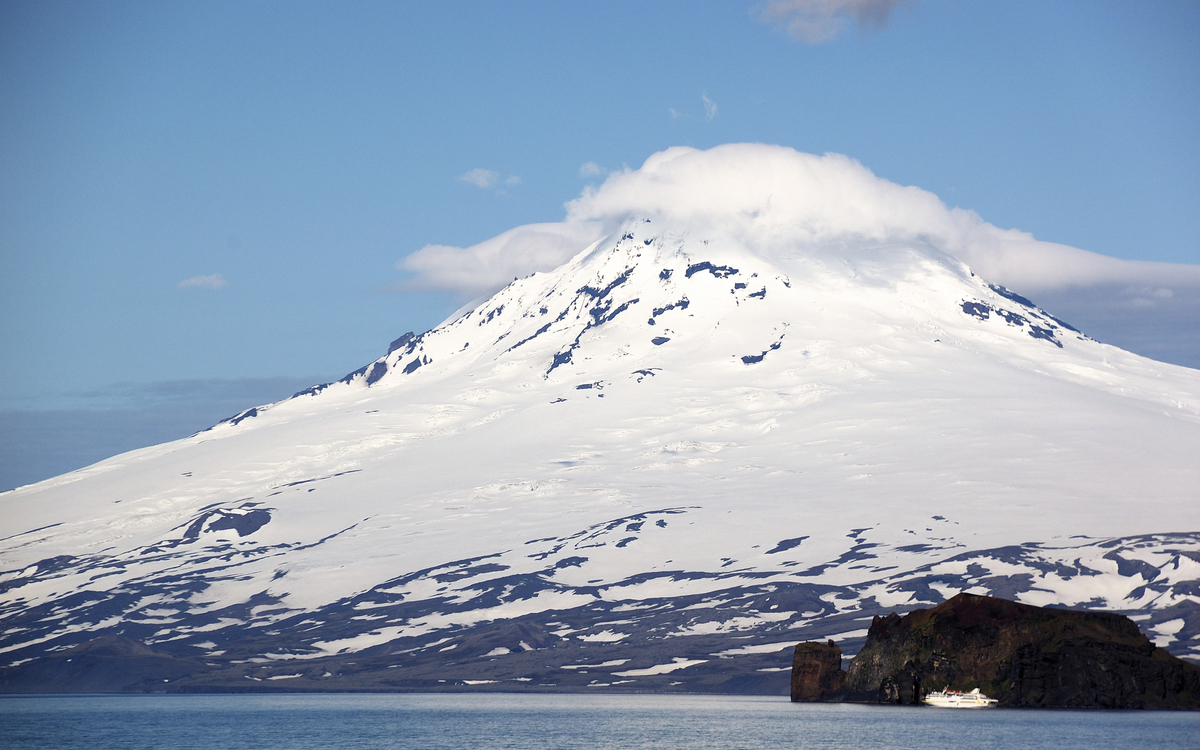 Vulkan auf der Insel Jan Mayen, Norwegen