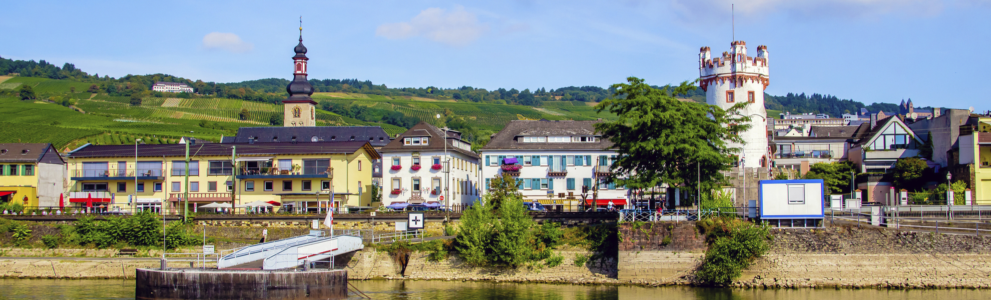 Panorama von Ruedesheim, Deutschland