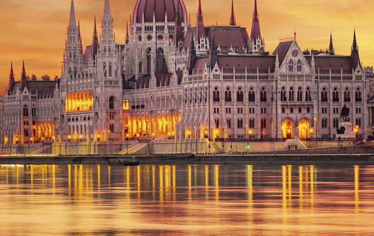 Parlamentsgebäude in Budapest, Ungarn
