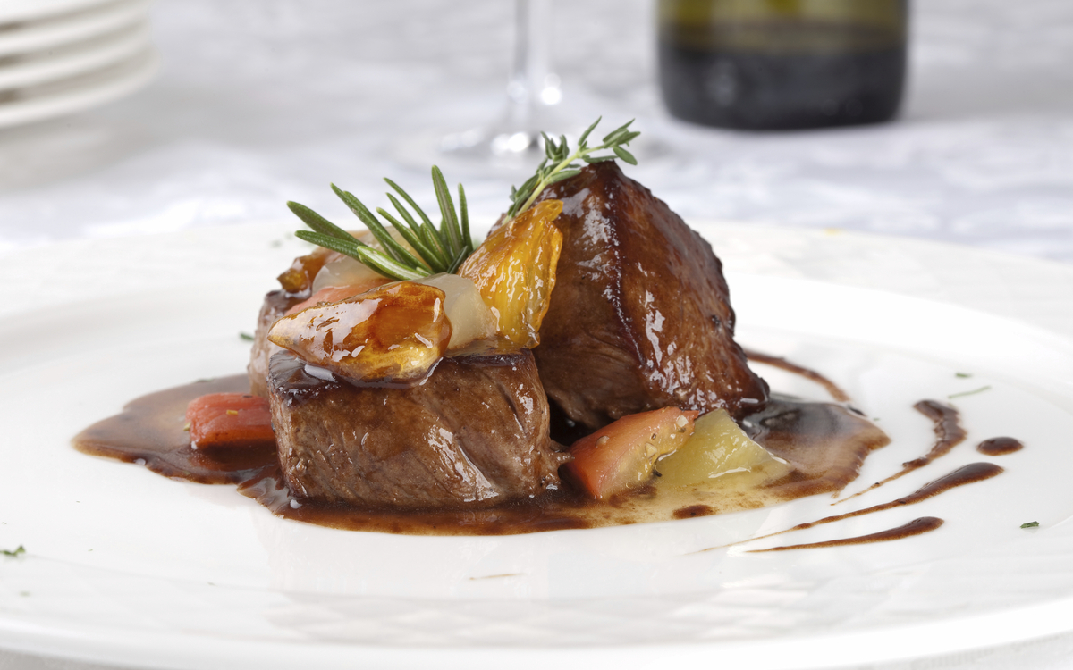 schmackhaft zubereitetes Rinderfilet