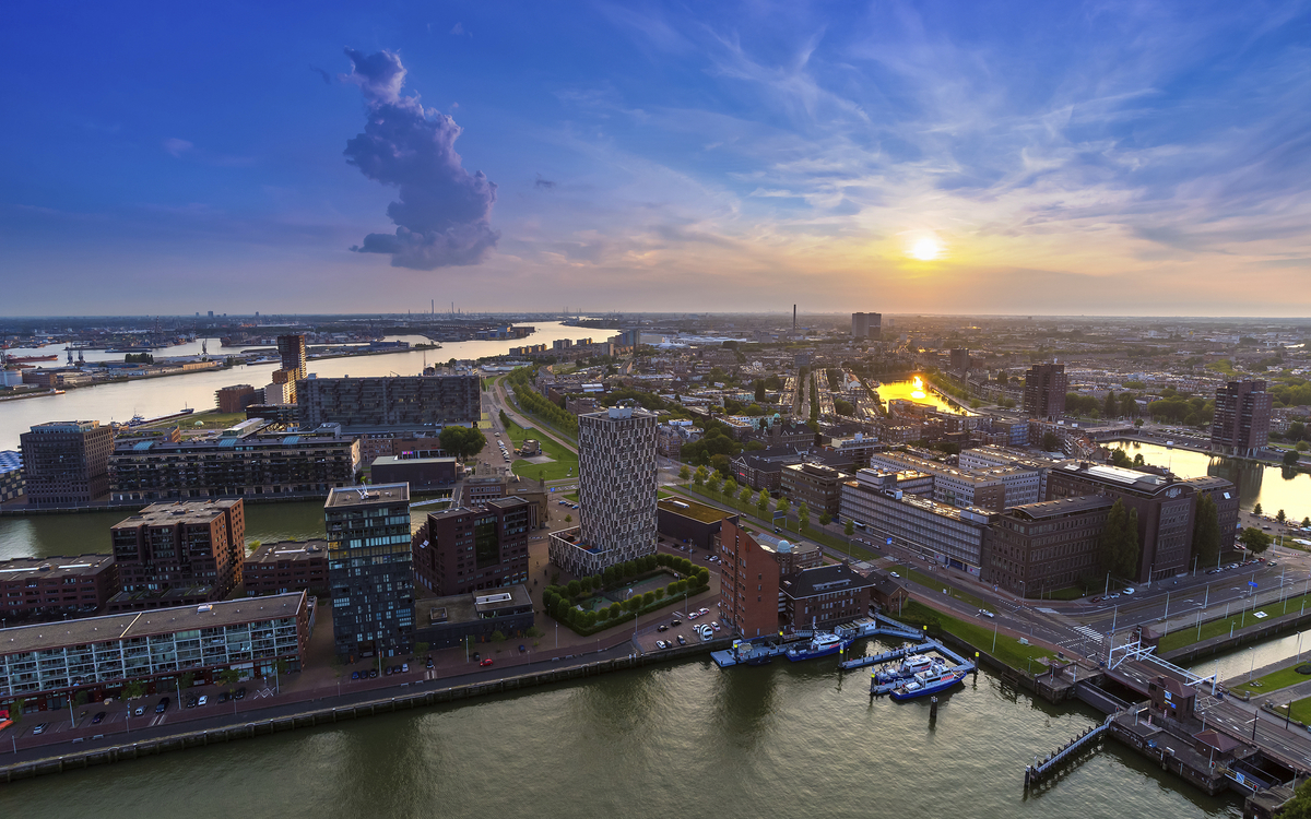 Hafen Rotterdams aus der Vogelperspektive, Niederlande