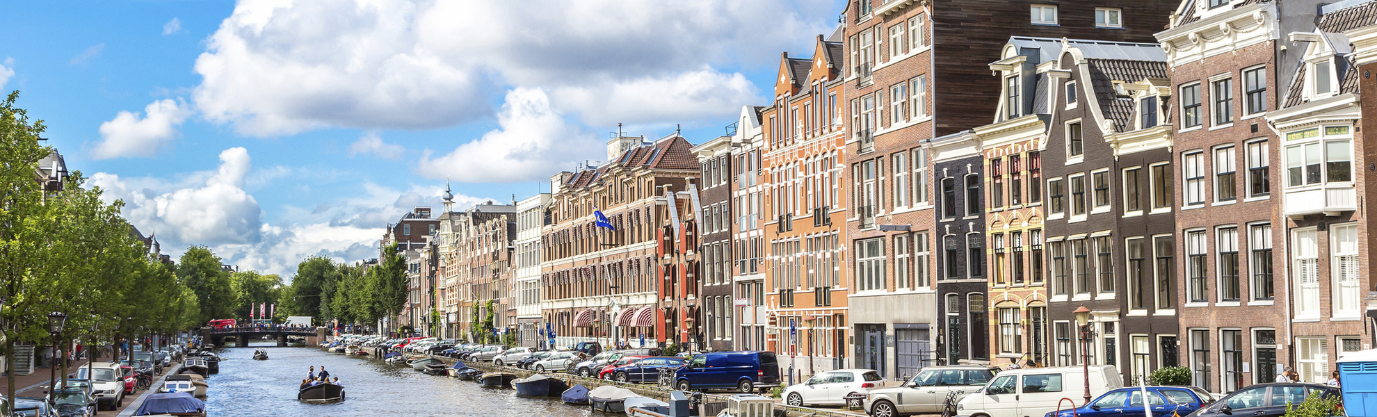 Gracht in Amsterdam, Niederlande