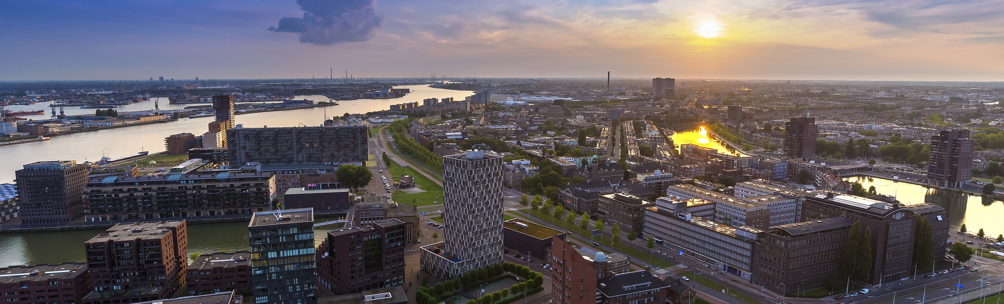 Hafen Rotterdams aus der Vogelperspektive, Niederlande