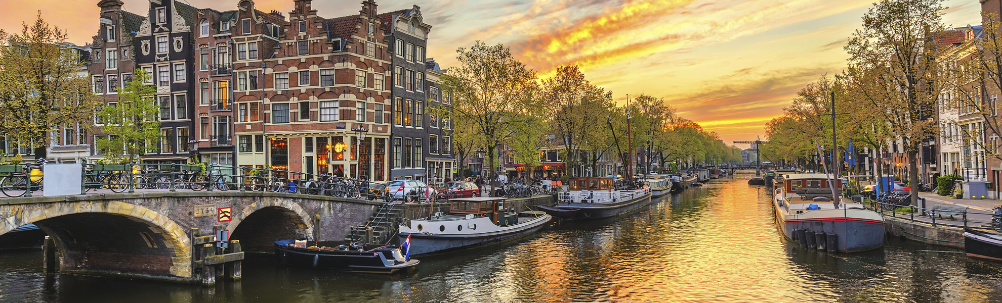 Grachten bei Amsterdam, Niederlande