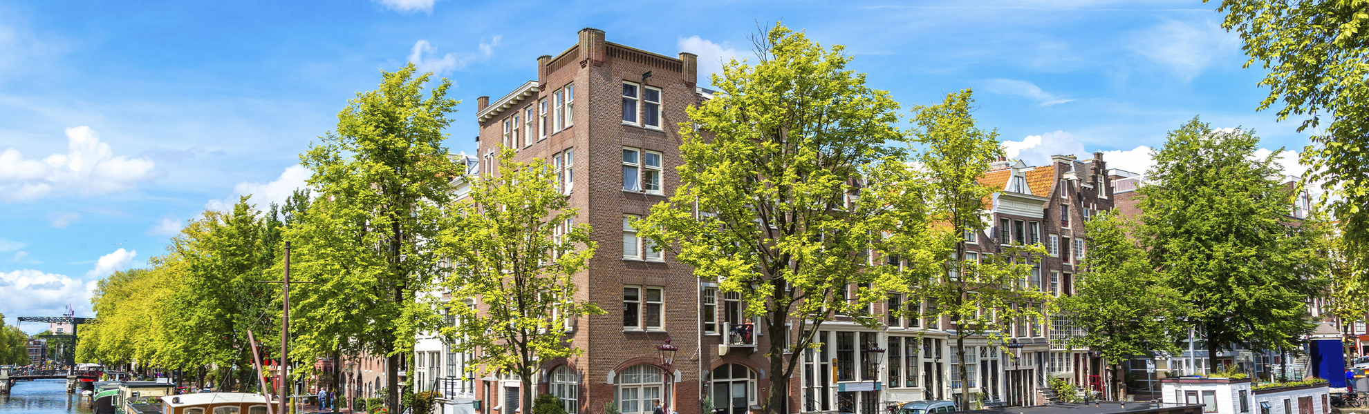 Gracht in Amsterdam, Niederlande