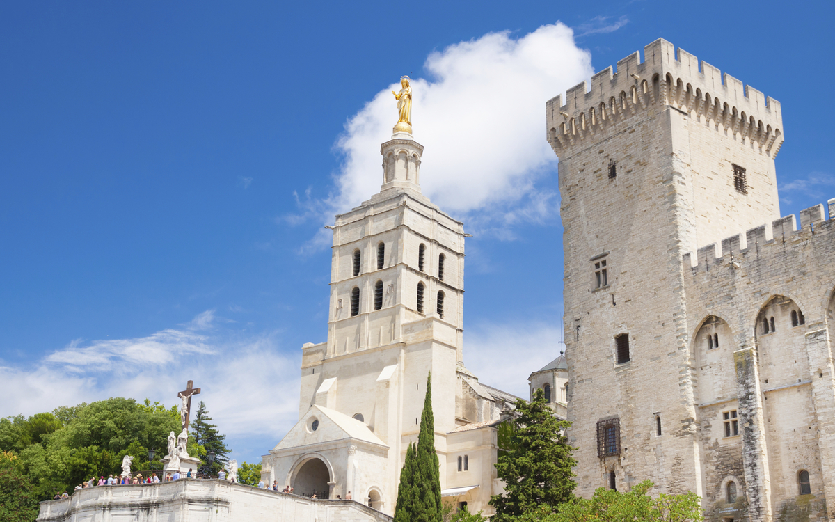Papstpalast in Avignon, Frankreich
