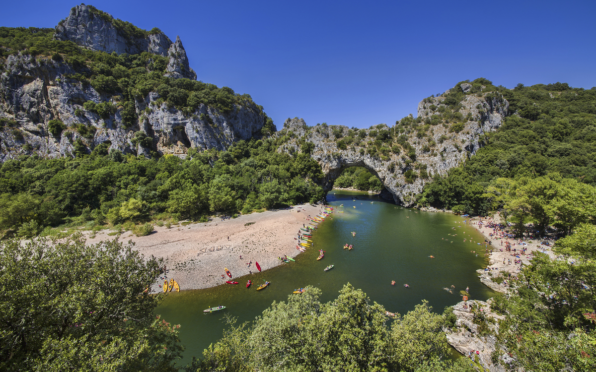 Ardeche Fluss in Frankreich