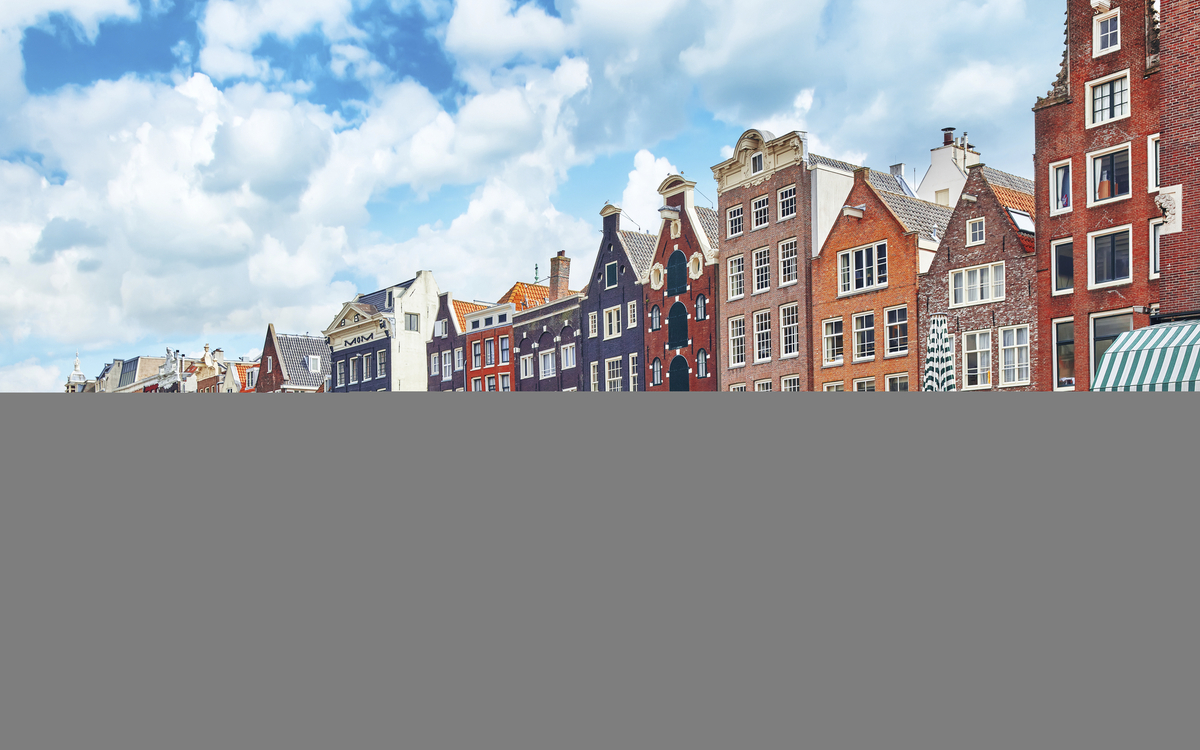 Häuserzeile in Amsterdam, Niederlande