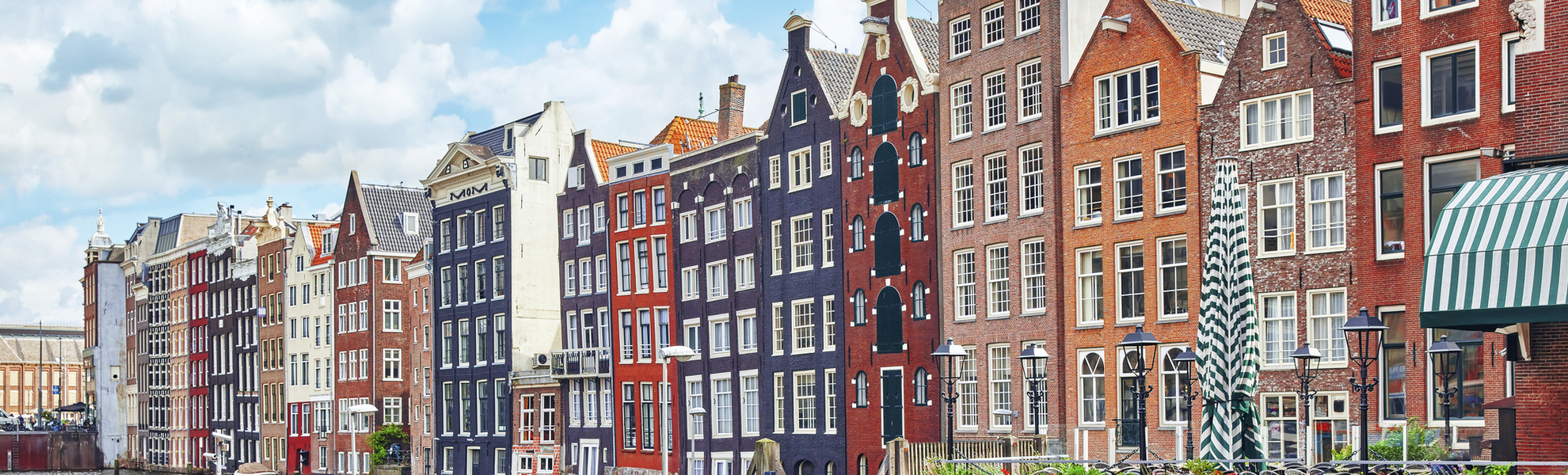 Häuserzeile in Amsterdam, Niederlande