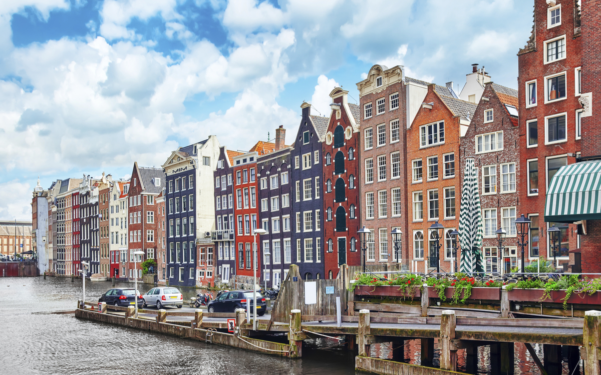 Häuserzeile in Amsterdam, Niederlande