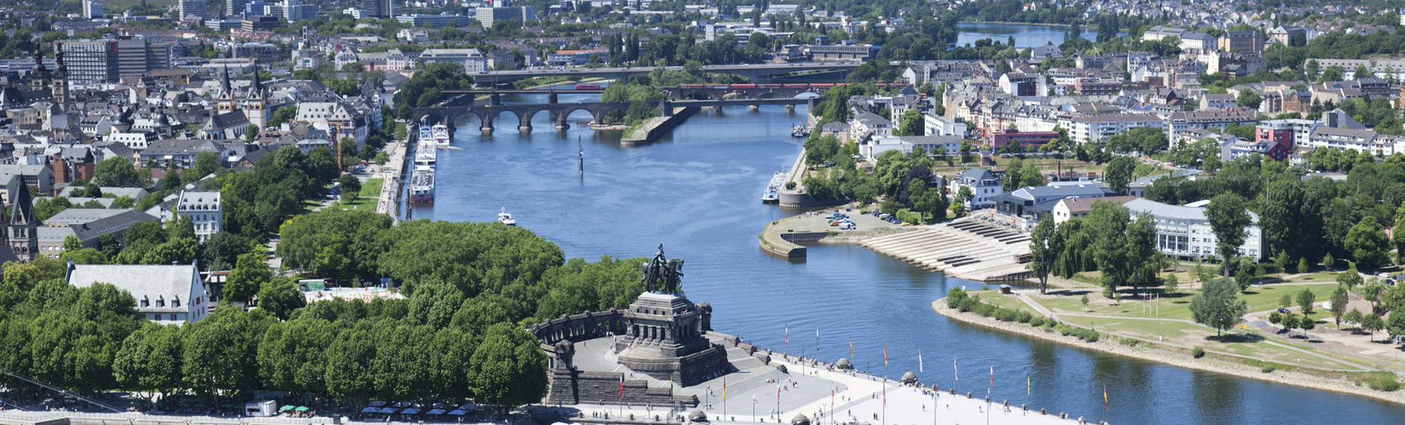 Deutsches Eck in Koblenz, Deutschland