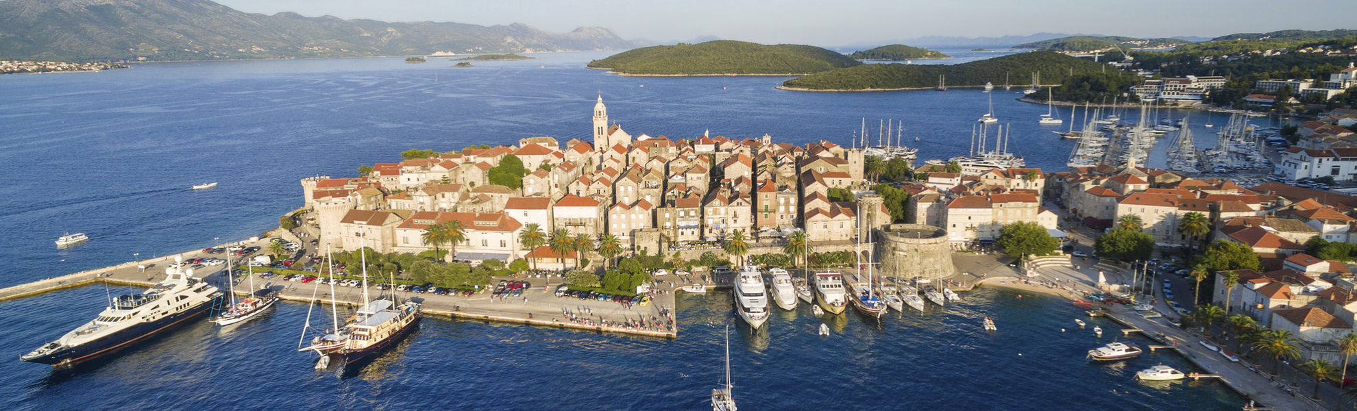 Luftaufnahme von Korcula, Kroatien