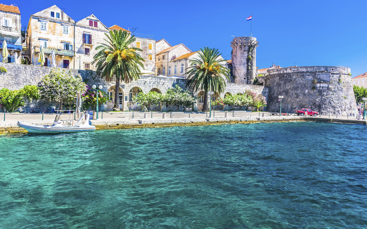 Küste von Korçula, Kroatien