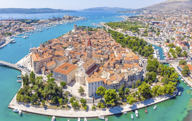 Luftansicht auf Trogir, Kroatien